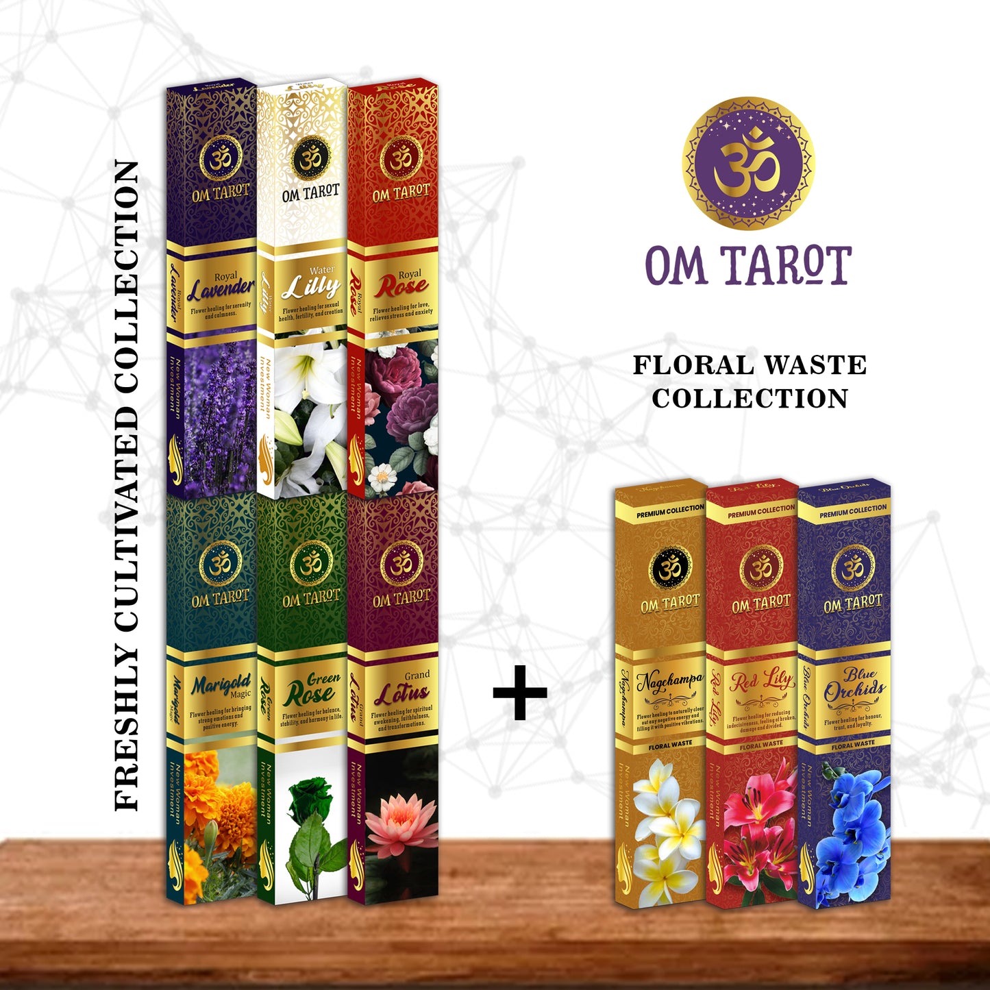 OM Tarot Special Offers - Freshy Cultivated + Floral Waste Incense Boxes