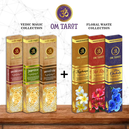 OM Tarot Special Offers - Floral Waste + Vedic Magic Incense Boxes